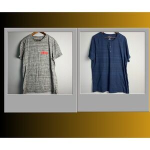 Lot of 2 Y2K American Eagle Seriously Soft Core Flex T-Shirts‎ Henley Size XL